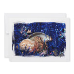 Hermit crab with blue Christmas Holiday tinsel Personalized Invitations