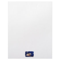 Hermit crab with blue Christmas Holiday tinsel Letterhead Template