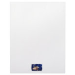 Hermit crab with blue Christmas Holiday tinsel letterhead