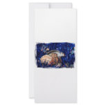 Hermit crab with blue Christmas Holiday tinsel rack cards