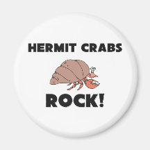 Hermit Crabs Rock Fridge Magnets