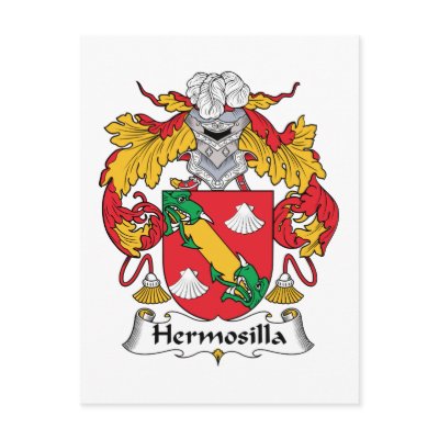 Hermosilla Family Crest Postcards by coatsofarms