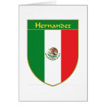 Hernandez Mexico Flag Shield Greeting Cards