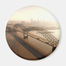 Hernando de Soto Bridge in Memphis Fridge Magnet