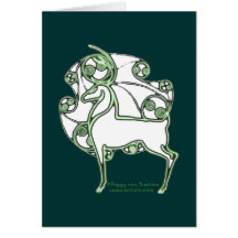 Herne Celtic Christmas Card in Green