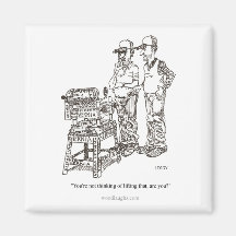 Hernia Cartoon Magnet