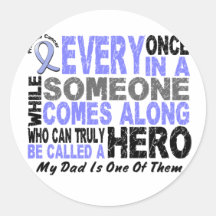 HERO COMES ALONG 1 Dad PROSTATE CANCER Sticker