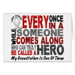 HERO COMES ALONG 1 Grandfather LUNG CANCER Greeting Card