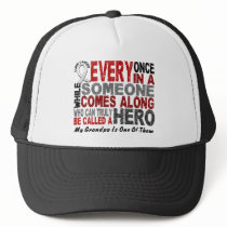 HERO COMES ALONG 1 Grandpa LUNG CANCER hats