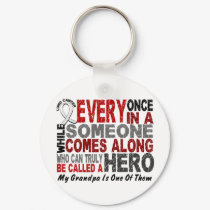 HERO COMES ALONG 1 Grandpa LUNG CANCER keychains