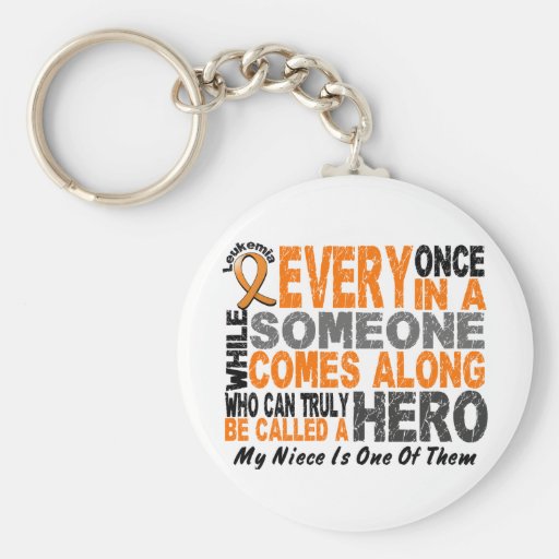 HERO COMES ALONG 1 Niece LEUKEMIA T-Shirts Keychains