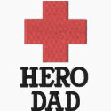 Hero Dad with First Aid Cross Embroidered Polo Shirt