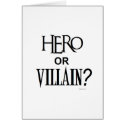 Hero or Villian cards