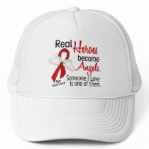 Heroes Become Angels Blood Cancer hats by awarenessgifts Heroes Become Angels Blood Cancer hats