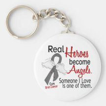 Heroes Become Angels Brain Cancer Key Chains