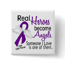 Heroes Become Angels Cystic Fibrosis Pin