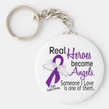Heroes Become Angels Cystic Fibrosis Key Chains