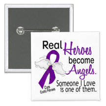 Heroes Become Angels Cystic Fibrosis Pin