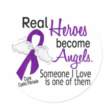Heroes Become Angels Cystic Fibrosis Stickers