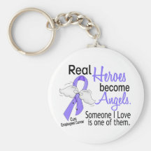 Heroes Become Angels Esophageal Cancer Key Chain