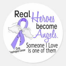 Heroes Become Angels Esophageal Cancer Sticker