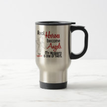 Heroes Become Angels Husband Lung Cancer Mugs