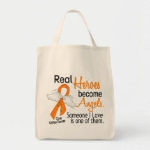 Heroes Become Angels Kidney Cancer Tote Bag