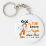 Heroes Become Angels Leukemia Keychain