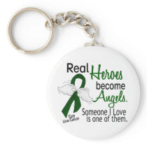 Heroes Become Angels Liver Cancer Key Chain