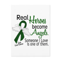 Heroes Become Angels Liver Cancer Postcard