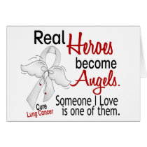 Heroes Become Angels Lung Cancer Greeting Card