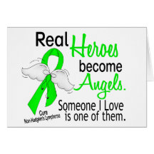 Heroes Become Angels Non-Hodgkins Lymphoma Greeting Card
