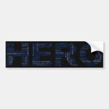 Heroes in the Fight Against Cancer (Blue Text) Bumper Stickers