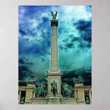 Heroes Square Column, Budapest(2) Print