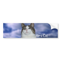 Heroic Cat Bumper Stickers