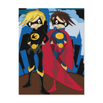 Heroic Superheroes Postcard