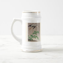 Heron and Bamboo Japanese Woodblock Coffee Mugs