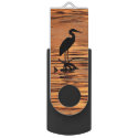 Heron at Sunset Swivel USB 2.0 Flash Drive