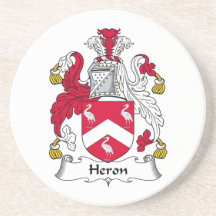 Heron Family Crest Coasters