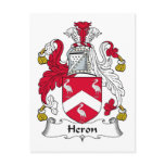 Heron Family Crest postcards