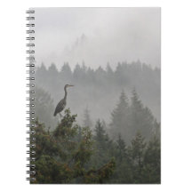 Heron in the Mist Spiral Notebooks