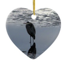 Heron Reflected ornament