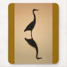 Heron Silhouette Mouse Pads