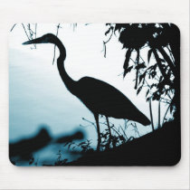 Heron Silhouette Mousepad