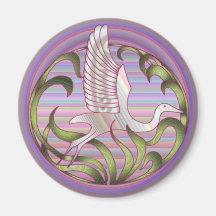 Heron Sunset Magnet