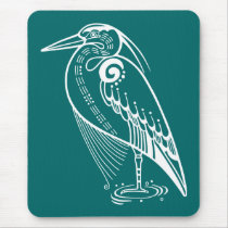 Heron (White) Mousepads