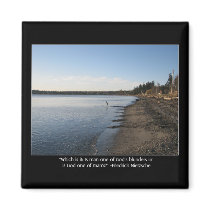 Heron with Nietzsche Quote Refrigerator Magnets