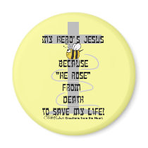 Hero's Jesus magnets by creationhrt Hero's Jesus magnets