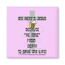Hero's Jesus magnets by creationhrt Hero's Jesus magnets
