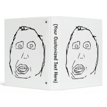 Herp Derp Idiot Rage Face Meme Vinyl Binders